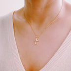 My Dear Crystal Cross Necklace | Christian Jewelry
