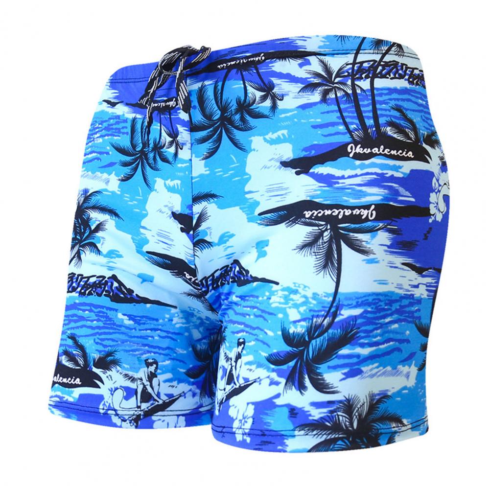 Men's Flame Letter Print Swim Trunks