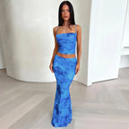 Women's Spaghetti Strap Midriff Two-Piece Set