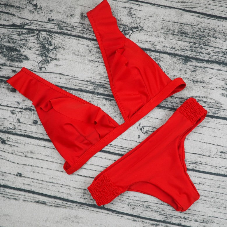 Red Two-Piece Bikini Set