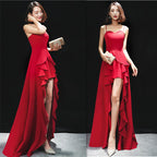 Red Long Sexy Evening Dress with Spaghetti Straps