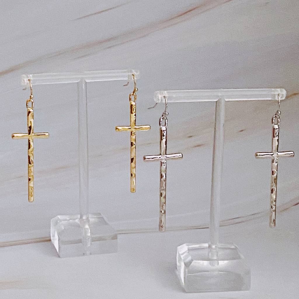 Slim And Stylish Cross Earrings | Christian Jewelry