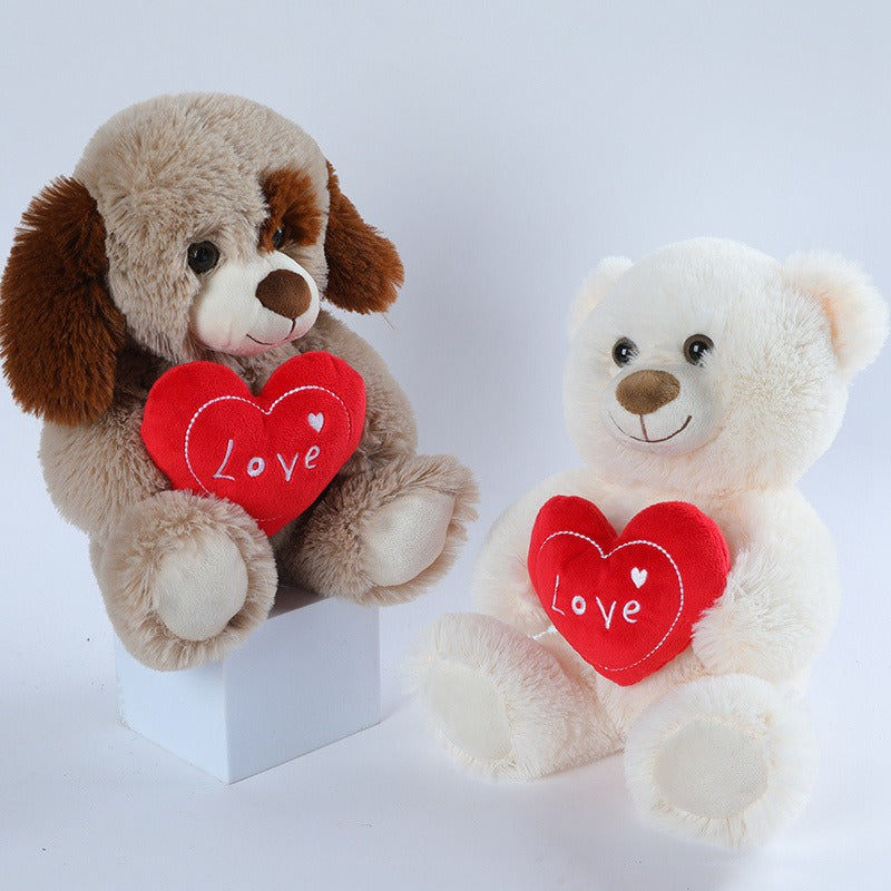 Cute Heart-Hugging Teddy Bear Plush Toy | Home Decor