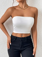 Sexy Strap Tube Crop Top