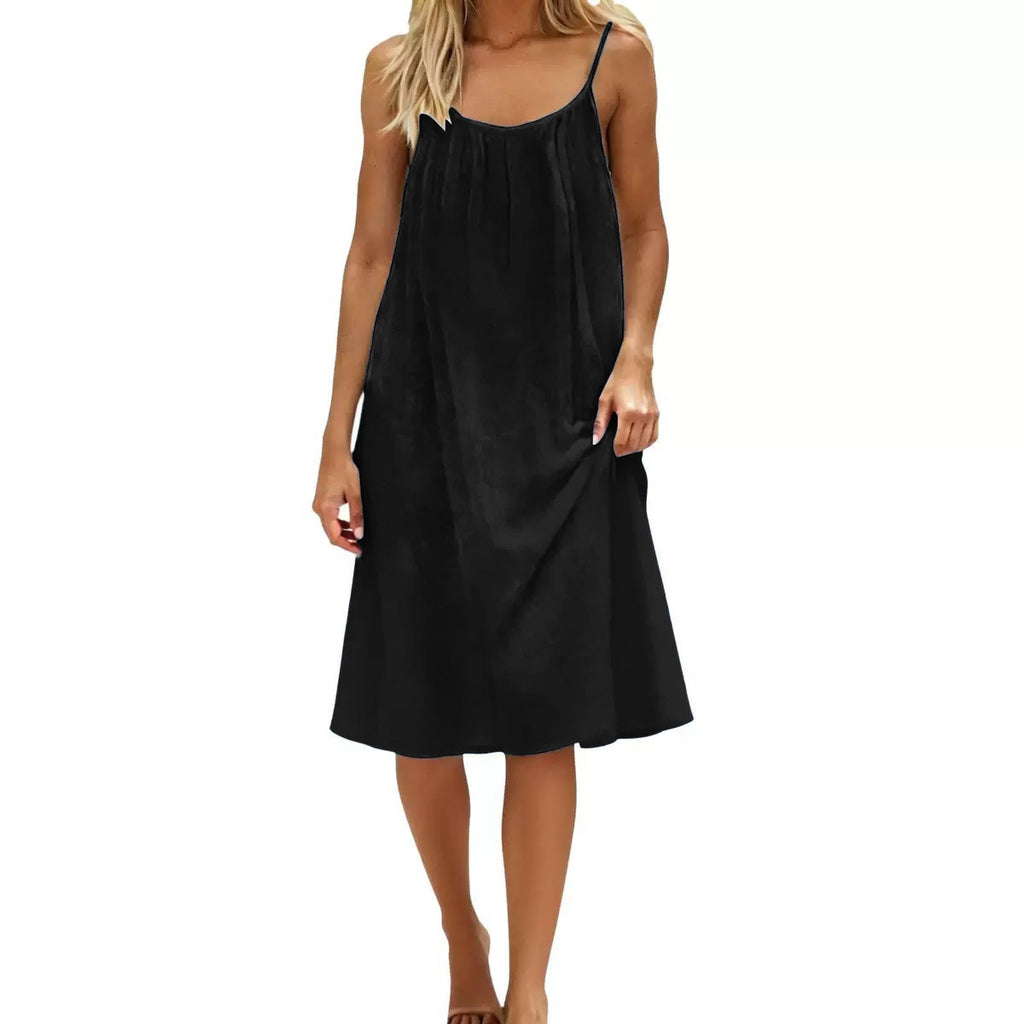 Women's Spaghetti Strap Backless Bodycon Dress