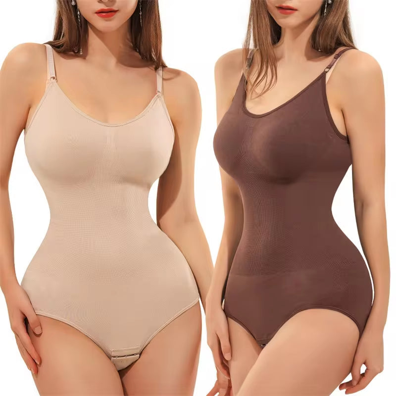 Sheer Mesh Open-Crotch Shaping Bodysuit