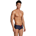Gold Star Print Swim Trunks