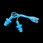 Corded Silicone Swimming Earplugs with Case