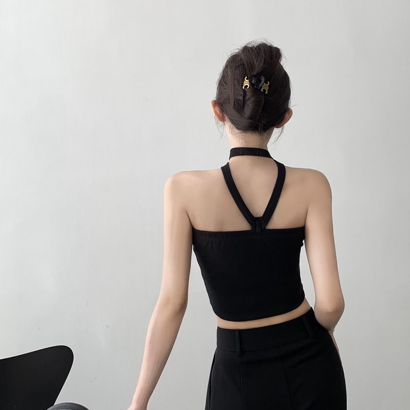 Cropped Tube Top with Harness Straps
