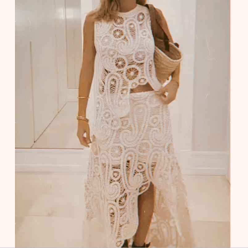 Crochet Lace Sleeveless Top