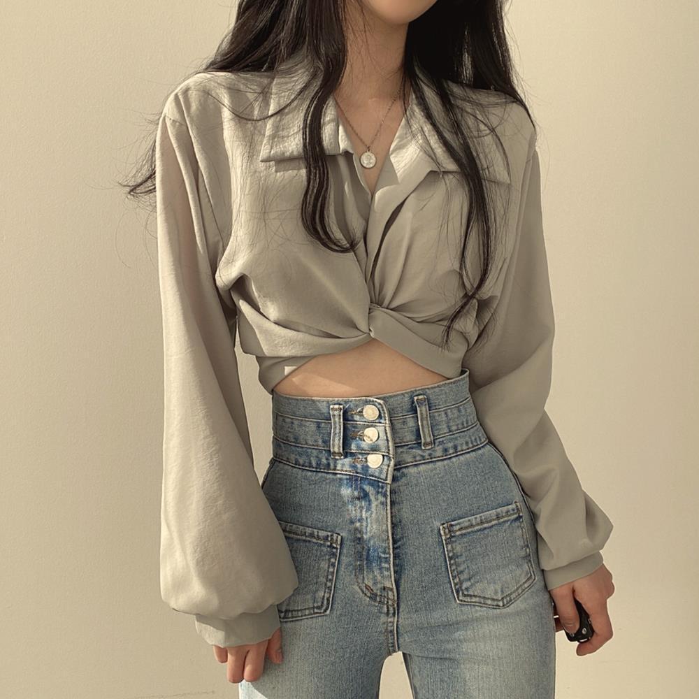 Women's Summer Back Tie Bow Knot Crop Top Shirt