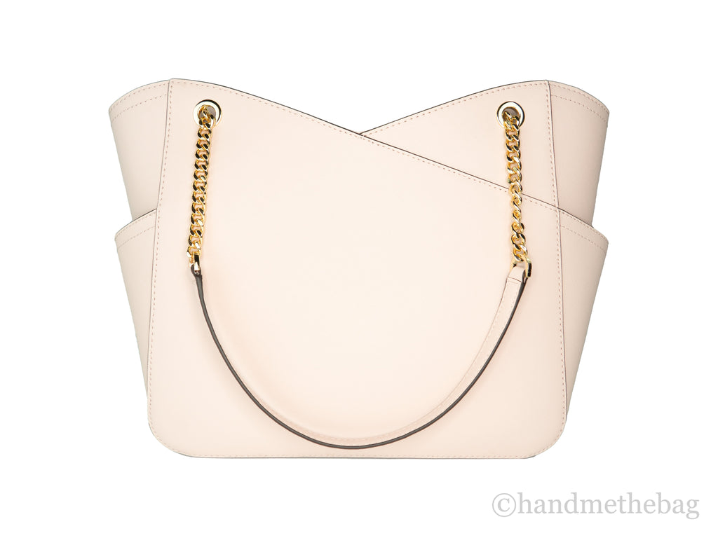 Michael Kors Jet Set Large Powder Blush X Cross Chain Shoulder Tote Handbag