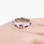 Paw Print Enamel Band Ring