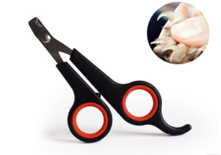 Pet Nail Clipper Scissors for Dogs & Cats, Stainless Steel Curved Blade Claw Trimmer, Ergonomic Non-Slip Grooming Tool