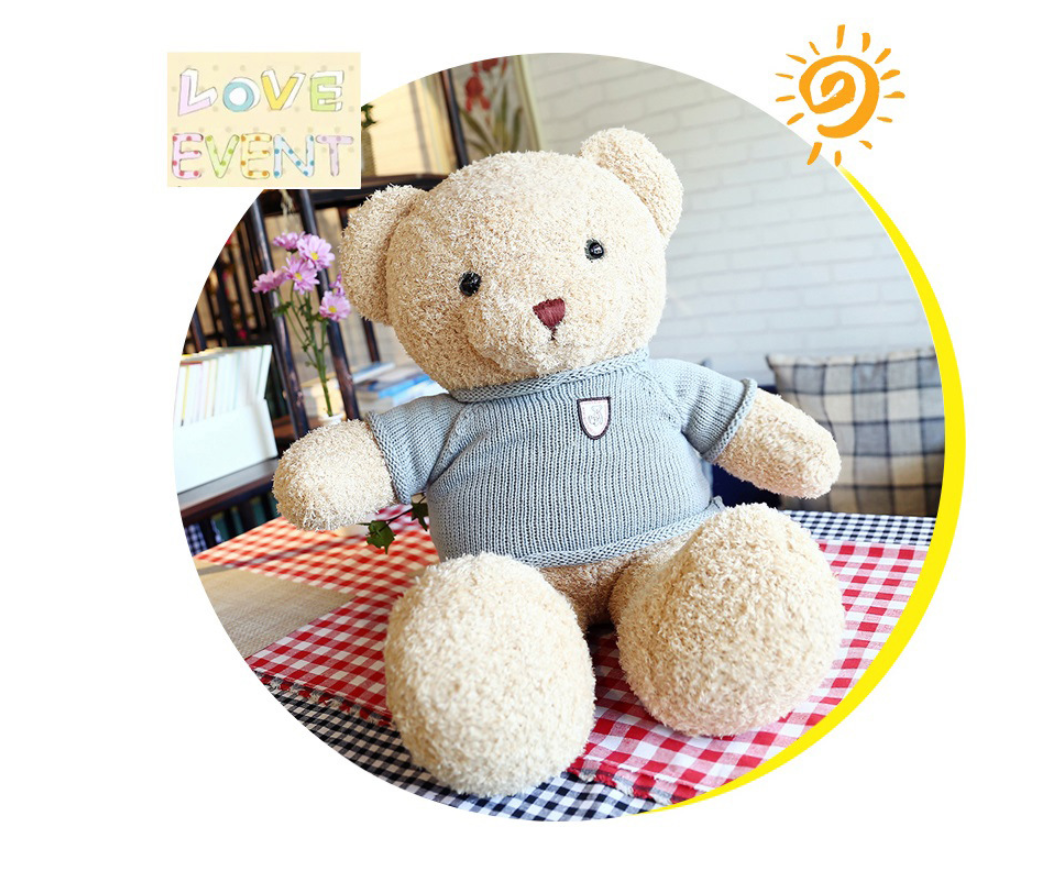 Sweater Teddy Bear Doll Plush Toy Bear Pillow Ragdoll | Home Decor