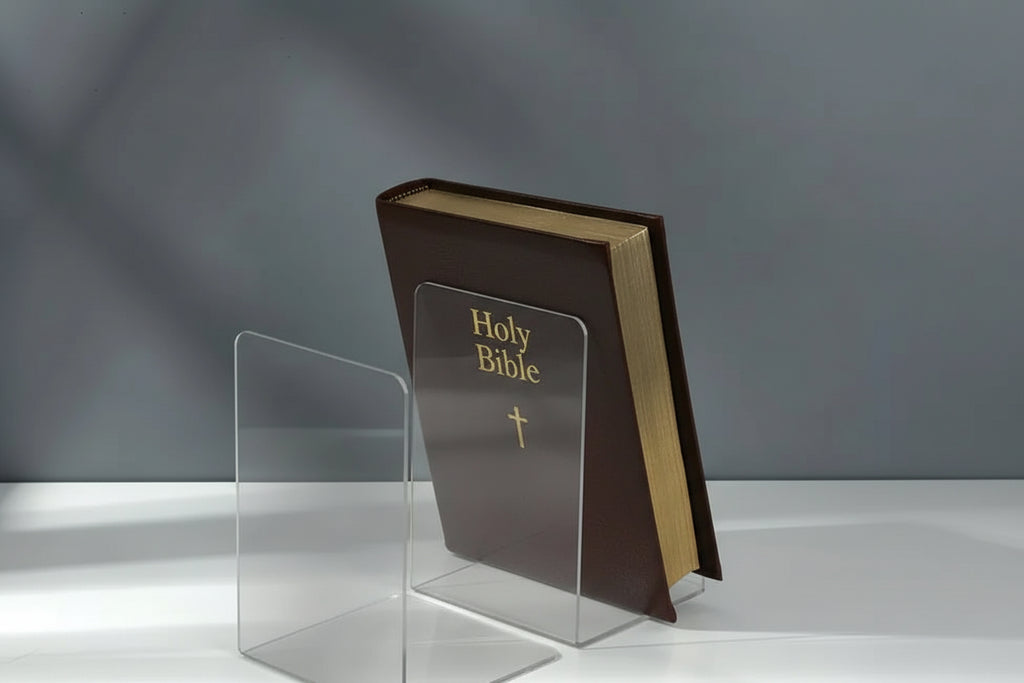 Bibel- und Buchständer aus klarem Acryl