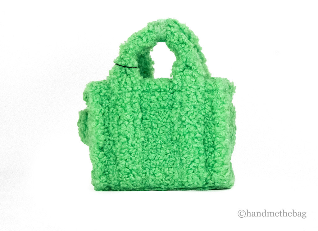 Marc Jacobs The Teddy Micro Fluffy Sherpa Green Tote | Organic Cotton