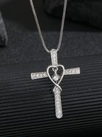Silver Infinity Cross Necklace