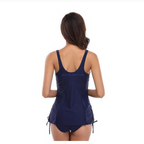 Women's Nautical Chevron Tankini Swimdress Set