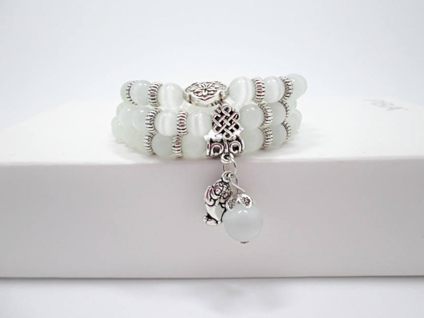 Cat's Eye Stone Pixiu Beaded Bracelet