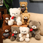 Knot Teddy Bear Plush Toy with Heart and Rose Design | Home Decor