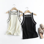 Women's Spring Fashion Striped Knitted Camisole Top