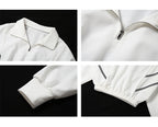 Loose-Fit Cropped Hoodie with Color Block Design