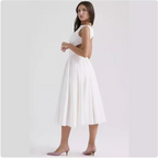 Summer Backless Spaghetti Strap Retro Dress