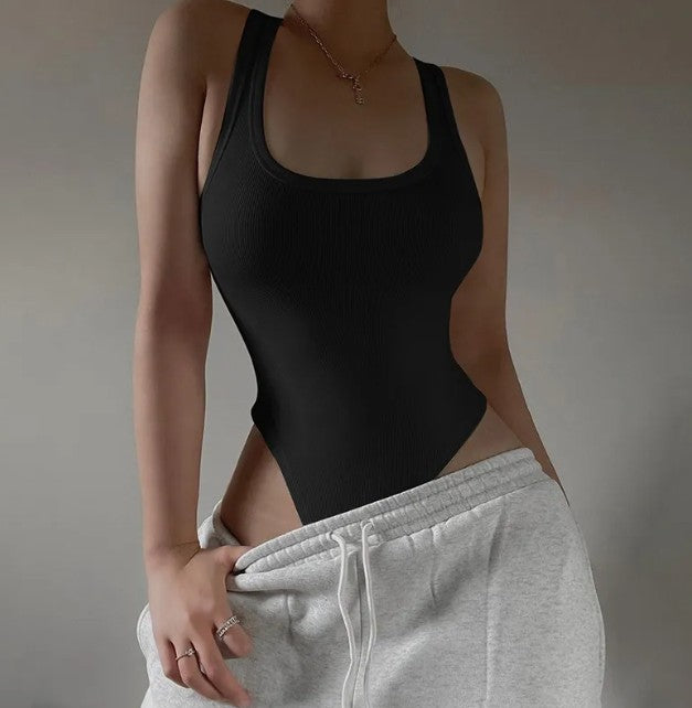 Knit Bodysuit Halter Top