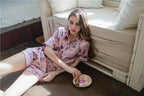 2019 Women's Summer Silk Pajama Set - Short Sleeve & Shorts