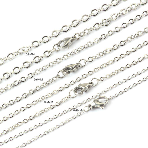 304 316 Stainless Steel Cross Welded Chain Necklace