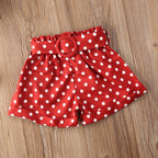 Baby Girl Summer Bowknot Crop Top & Polka Dot Shorts