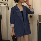 2020 Women's Thin Striped Sleeve Blazer and Shorts Set