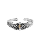 Vintage Silver Winged Cross Cuff Bracelet