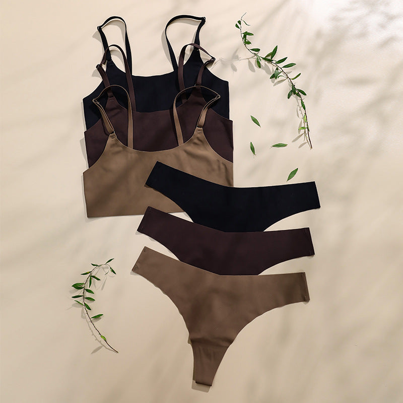 Seamless Bralette and Thong Set