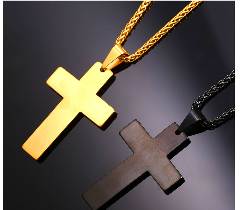 Cross Necklace with Bible Verse Design