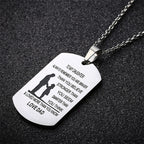 Stainless Steel Dog Tag Necklace with Letter Design