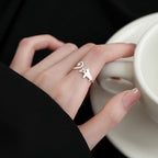 Cute Kitten Open Ring for Girls