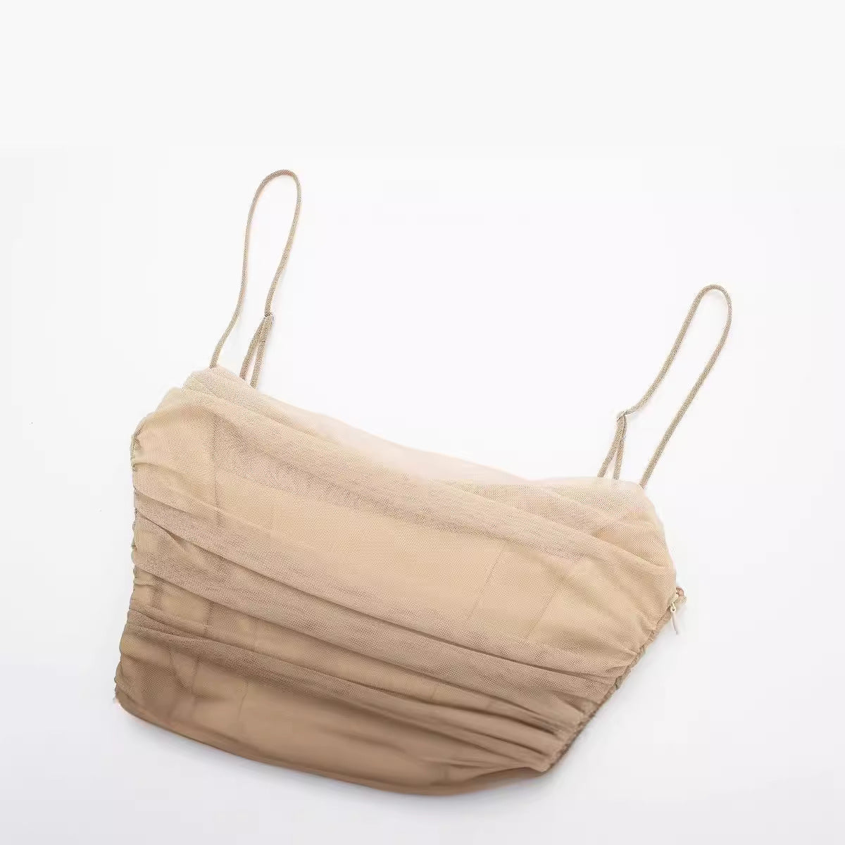 European Style Women's Silk Print Dress with Spaghetti Straps
