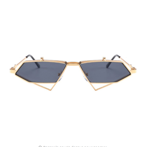 Geometric Gold Metal Sunglasses