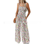 Bohemian Floral-Print Wide-Leg Jumpsuit