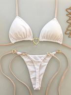 Heart-Ring String Thong Bikini Set