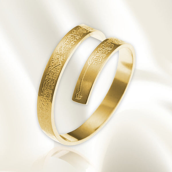 Gold-Plated Stainless Steel Cross Fashion Ring