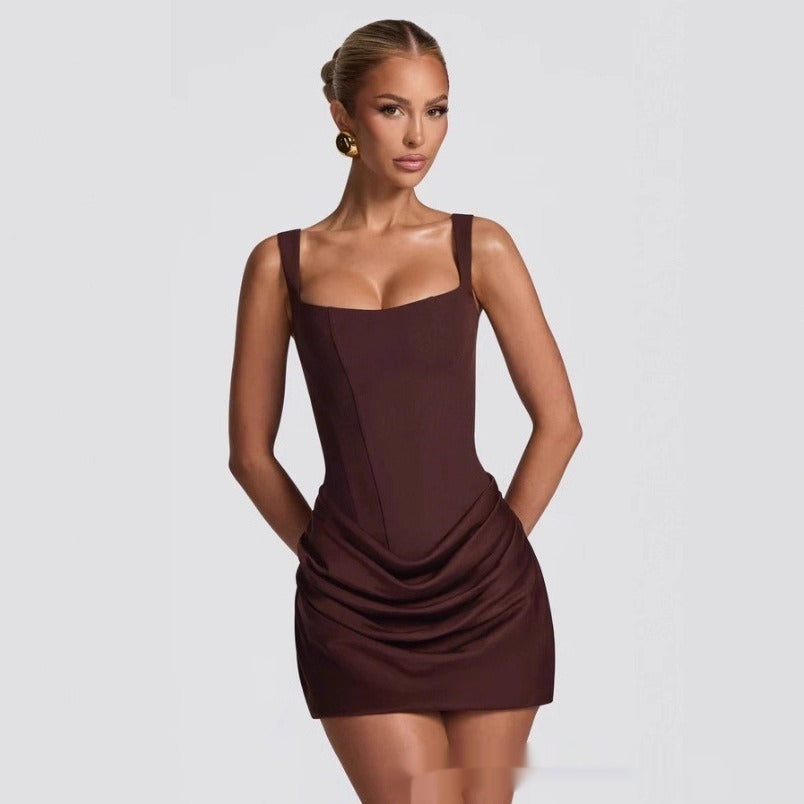 Tube Top Strap Mini Bodycon Dress