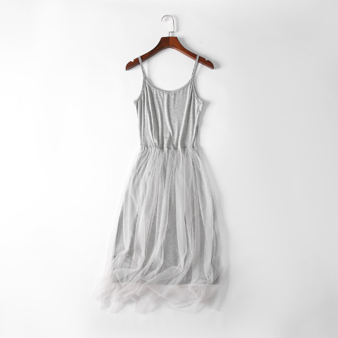 Summer Women’s Lace Layered Maxi Dress with Camisole
