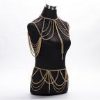 Layered Silver Chain Body Harness