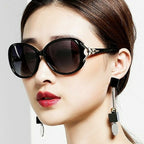Oversized Sunglasses with Gold Accent for Women
