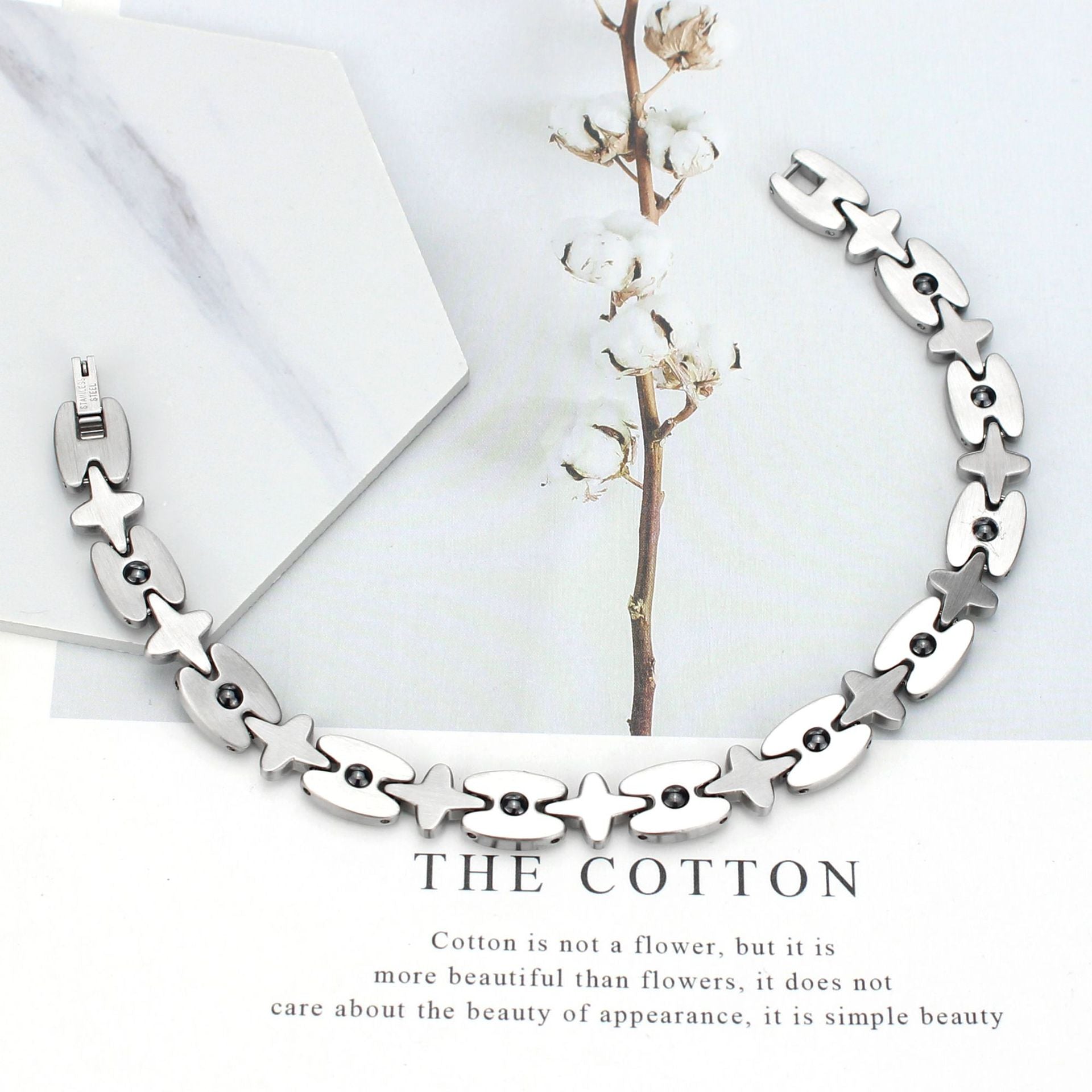 Fashion Jewelry Titanium Steel Cross Bracelet for Women
