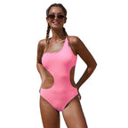 One-Shoulder Cutout One-Piece Swimsuit