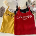 Sleeveless Printed Letter Tank Top for Women